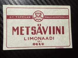 Metsäviini limonaadi -etiketti