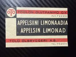 Appelsiini limonaadia -etiketti
