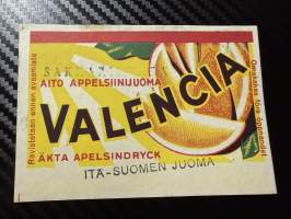 Aito Apelsiinijuoma Valencia -etiketti