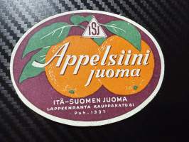 Appelsiinijuoma -etiketti
