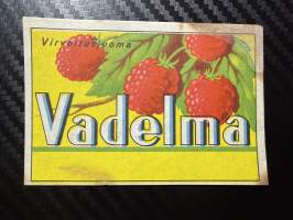Virvoitusjuoma Vadelma -etiketti