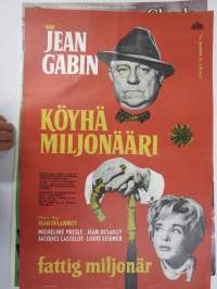 Köyhä miljonääri (pääosissa Jean Gabin & Micheline Presle) -elokuvajuliste