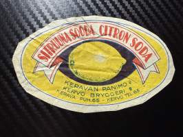 Sitruuna Sooda -etiketti