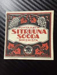 Sitruuna sooda -etiketti