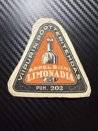 appelsiini limonaadia -etiketti