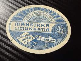 Mansikka limunaatia -etiketti