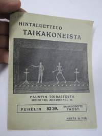Hintaluettelo taikakoneista - Faust, Helsinki