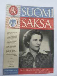 Suomi-Saksa 1942 nr 2 - saksalais-suomalainen kulttuuri- / propagandalehti, päätoimittaja H. von Grönhagen, Ritva Ristolainen Saksan akatemian kursseilla, Aseveljeys