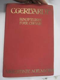 C. Gerhardt Preisverzeichnis über Chemische Apparate und Gerätschaften -kemianalan kojeita ja laitteita, kuvasto, saksankielinen
