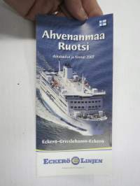 Eckerölinjen Ahvenanmaa / Ruotsi 2007 -esite