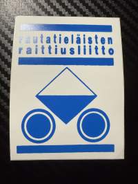 Rautatieläisten raittiusliitto -tarra