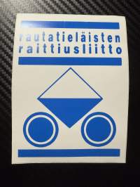 Rautatieläisten raittiusliitto -tarra