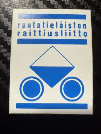 Rautatieläisten raittiusliitto -tarra
