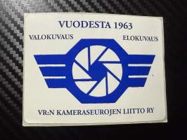 VR:N kameraseurojen liitto RY -tarra