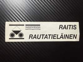 Rautatieläisten raittiusliitto -tarra
