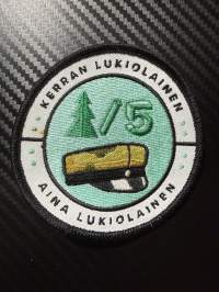 Kerran lukiolainen, Aina lukiolainen -kangasmerkki / hihamerkki / badge