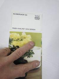 Arabia Blomkrukor SN Richard  Lindh (kukkaruukut) -myyntiesite malli- ja mittatietoineen