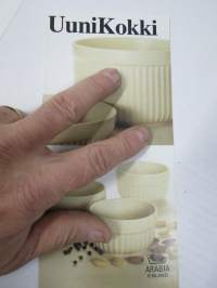 Arabia Uunikokki TK & TM design Tapio Yli-Viikari -myyntiesite malli- ja mittatietoineen