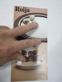 Arabia Ruija design Ulla Procopé / Raija Uosikkinen -myyntiesite malli- ja mittatietoineen