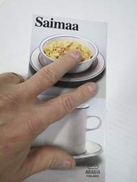 Arabia Saimaa S design Ulla Procopé / Richard Lindh -myyntiesite malli- ja mittatietoineen