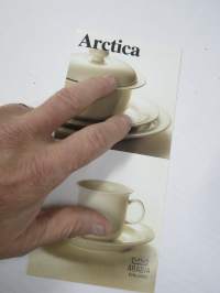 Arabia Arctica KS design Inkeri Leino -myyntiesite malli- ja mittatietoineen