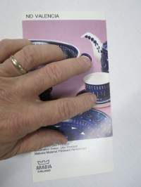 Arabia Valencia ND design Ulla Procopé -myyntiesite malli- ja mittatietoineen