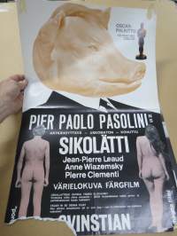 Sikolätti -elokuvajuliste, ohjaus Pier Paulo Pasolini