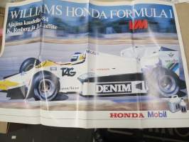 Williams Honda Formula 1 kausi 1984 ajajina Keijo Rosberg ja J. Laffite - Vauhdin Maailma juliste