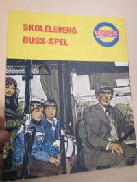 Skolelevens Buss-Spel - Mennään Bussilla - Linja-Autoliitto / Matkahuolto lautapeli, ruotsinkielinen