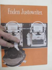 Friiden Justowriter -myyntiesite, kirjoituskone / reikänauhataltiointi / kopiointikone