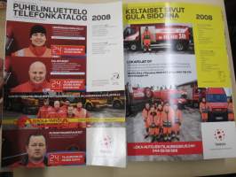 Helsinki (Helsingin seutu) 2008 Puhelinluettelo Fonecta - yksityisnumerot ja keltaiset sivut (2 eri nidettä) Telefonkatalog för Helsingforsregionen