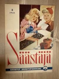Säästäjä 1948 nr 3 -säästöpankkien asiakaslehti, artikkeleita, sarjakuvia yms.