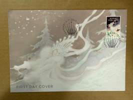 3.11.2017 FDC -kirje / ensipäivänkuori Lumikuningatar kuvittanut Rudolf Koivu