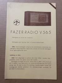 Fazer-radio V565 -käyttöohje ruotsiksi