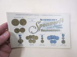 Aktiebolat Spennerts Sadel & Åkdonsfabrik i Helsingfors - Oy Spennertin Satula- ja Ajoneuvotehdas Helsinki -tuoteluettelo v. 1908