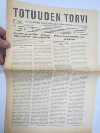Totuuden Torvi 1948 nr 2,  Ernesti Hentunen, Radikaalinen kansanpuolue -julkaisu, paljastuksia, skandaaleja, äärioikeiston naamioitumispyrkimyksiä, ym.