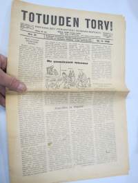 Totuuden Torvi 1948 nr 21,  Ernesti Hentunen, Radikaalinen kansanpuolue -julkaisu, paljastuksia, skandaaleja, äärioikeiston naamioitumispyrkimyksiä, ym.