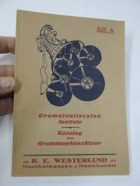 Gramofonilevyjen luettelo - Katalog över Grammophonskivor - R.E. Westerlund Sarja A Serie