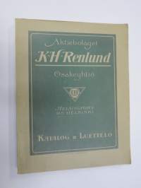 Oy K.H. Renlund Ab -Luettelo / Katalog - Taloustarpeiden osasto - Husgeråds- och bosättningsavdelning -uskomattoman hieno kuvitettu luettelo kotitaloustarpeista
