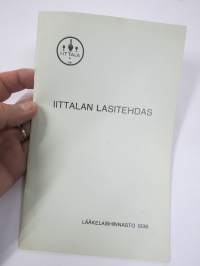 Iittalan Lasitehdas - Lääkelasihinnasto 1936
