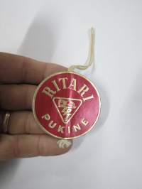 Ritari Pukine -hintalappu / tuotetietolappu, merkin valmistaja Herman Mattsson Korkokuvapaino & Pussitehdas, Vaasa