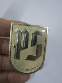 PS Paita ja Solmio Oy -hintalappu / tuotetietolappu, merkin valmistaja Herman Mattsson Korkokuvapaino & Pussitehdas, Vaasa