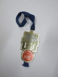 Tunturi - Laatumerkki - Turun Pyöräkellari 1922 -hintalappu / tuotetietolappu, merkin valmistaja Herman Mattsson Korkokuvapaino & Pussitehdas, Vaasa