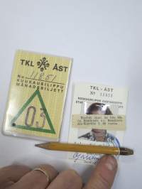 Turun kaupungin liikennelaitos kuukausilippu nr 11851 + kantakortti  -matkalippu