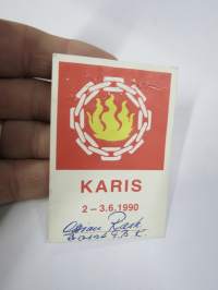 Palokuntapäivät? Karis 2-3.6.1990 -tarra