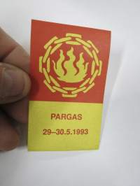 Palokuntapäivät? Pargas 1993 -tarra