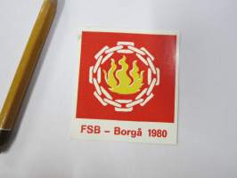 Palokuntapäivät? Borgå 1980 -tarra