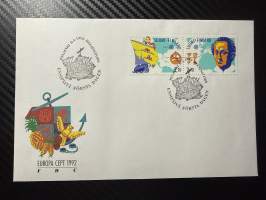 8.5.1992 FDC -kirje / ensipäivänkuori
