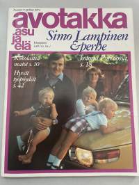 Avotakka 1972 nr 9, Simo Lampisen kotona, Perttu Mentulan mökki Savitaipaleella, Pohjolan parhaat huonekalut