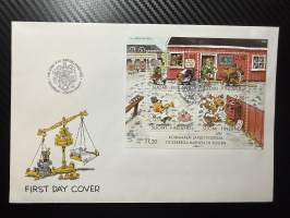 7.10.1994 FDC -kirje / ensipäivänkuori Mauri Kunnas Koiramäen lapset postissa